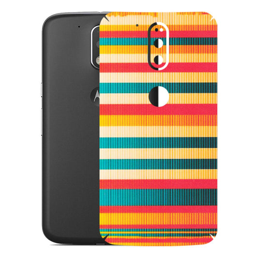 Motorola Phone Skins (All Models) - Colourful Stripes Soothing Effect - Matte Finish (M-86) Motorola Moto G4 Plus