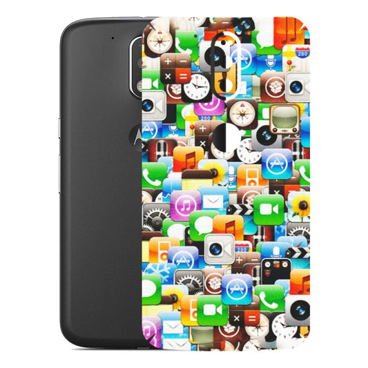 Motorola Phone Skins (All Models) - All Apple Icons - Matte Finish (M-93) Motorola Moto G4 Plus