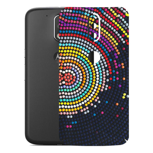 Motorola Phone Skins (All Models) - Rainbow Dot Mandala - Matte Finish (M-97) Motorola Moto G4 Plus