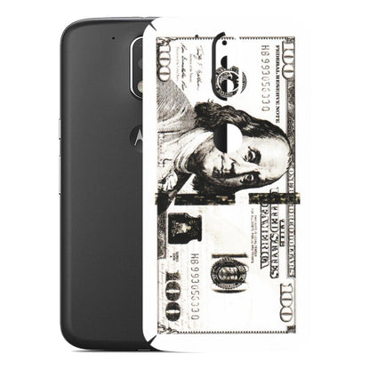 Motorola Phone Skins (All Models) - 100 Dollar Currency - Transparent Finish (T-01) Motorola Moto G4 Plus
