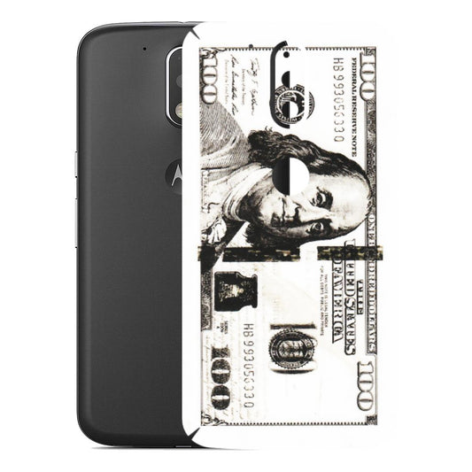 Motorola Phone Skins (All Models) - 100 Dollar Currency - Transparent Finish (T-01) Motorola Moto G4 Plus