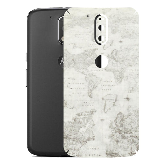 Motorola Phone Skins (All Models) - World Travel Map - Transparent Finish (T-04) Motorola Moto G4 Plus