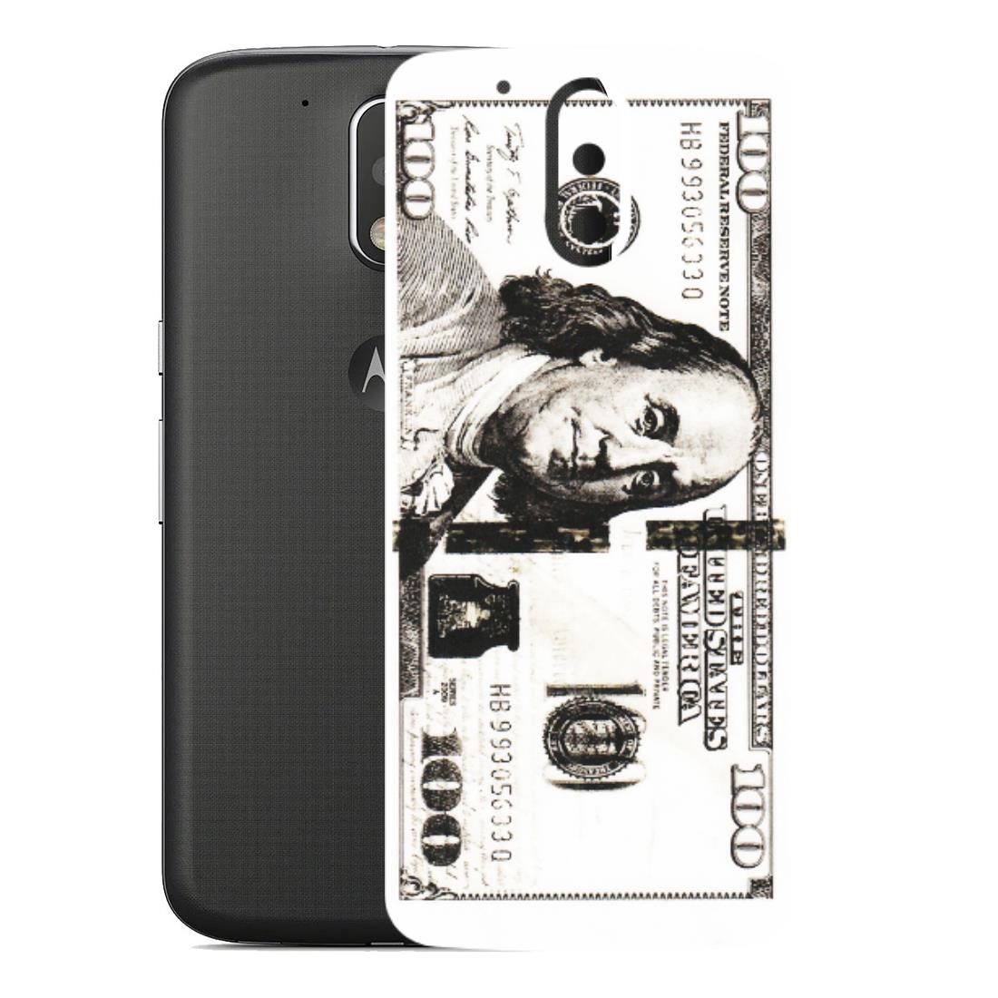 Motorola Phone Skins (All Models) - 100 Dollar Currency - Transparent Finish (T-01) Motorola Moto G4