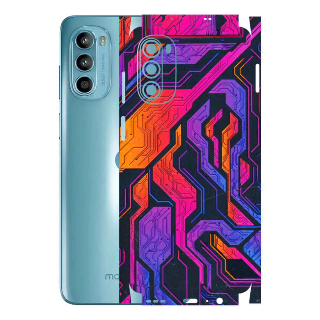Motorola Phone Skins (All Models) - Tech Circuits Futuristic - 3D Embossed Finish (L-07) Motorola Moto G52