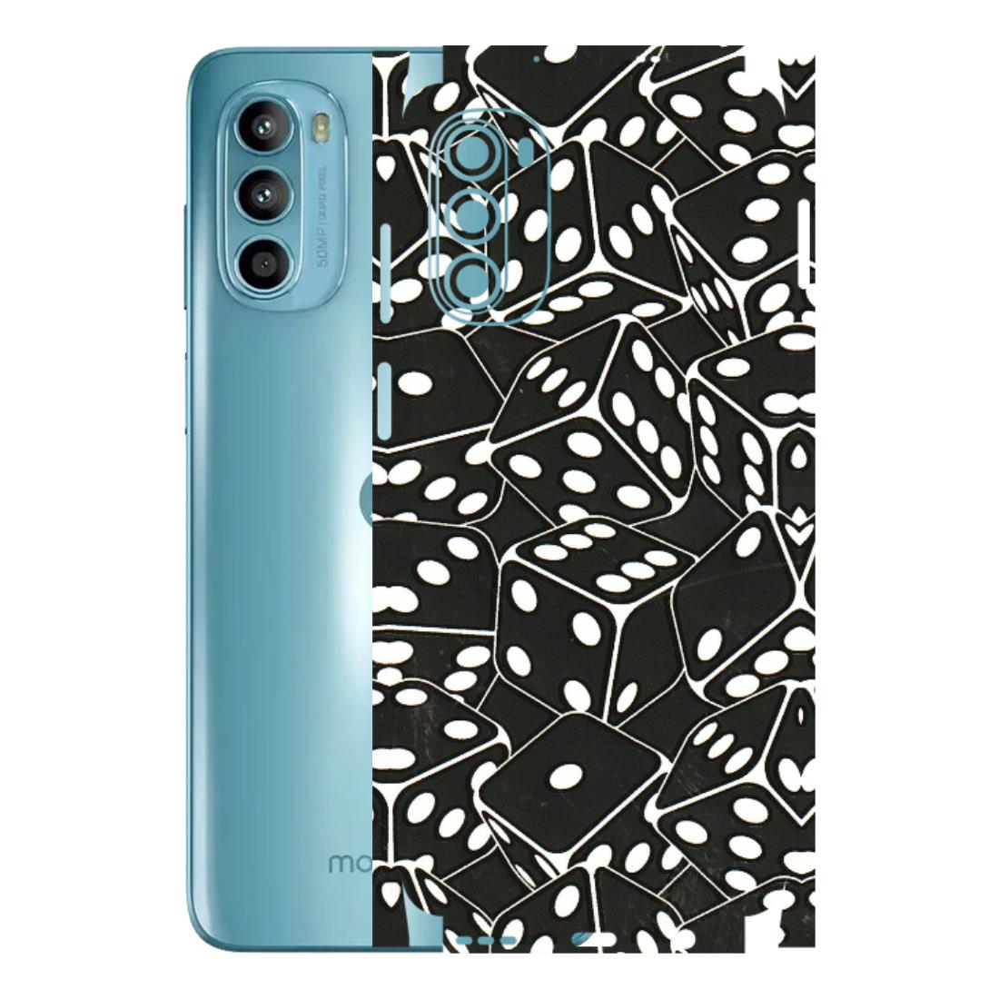 Motorola Phone Skins (All Models) - Big Black Dices - 3D Embossed Finish (L-106) Motorola Moto G52