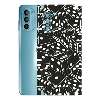 Motorola Phone Skins (All Models) - Big Black Dices - 3D Embossed Finish (L-106) Motorola Moto G52
