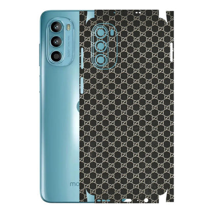 Motorola Phone Skins (All Models) - Black G Print - 3D Embossed Finish (L-109) Motorola Moto G52
