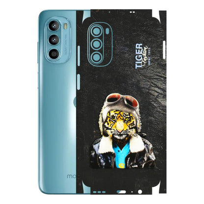 Motorola Phone Skins (All Models) - Rider Tiger - 3D Embossed Finish (L-113) Motorola Moto G52
