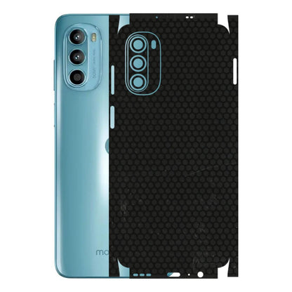 Motorola Phone Skins (All Models) - Black honeycomb - 3D Embossed Finish (L-114) Motorola Moto G52