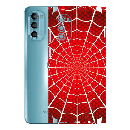 Motorola Phone Skins (All Models) - Classic Spidey Web - 3D Embossed Finish (L-115) Motorola Moto G52