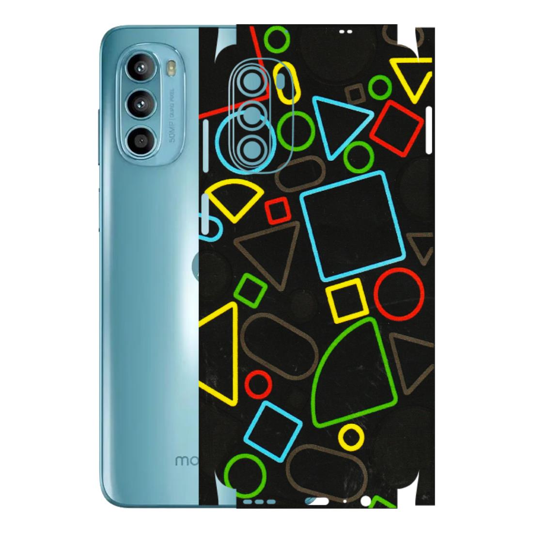 Motorola Phone Skins (All Models) - Black Shapes - 3D Embossed Finish (L-131) Motorola Moto G52