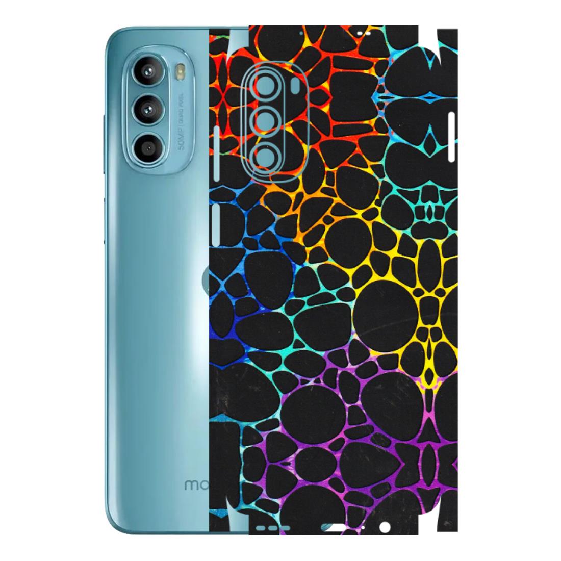 Motorola Phone Skins (All Models) - Abstract Art MultiColour - 3D Embossed Finish (L-133) Motorola Moto G52