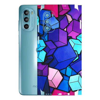Motorola Phone Skins (All Models) - Cube Doodle - 3D Embossed Finish (L-141) Motorola Moto G52
