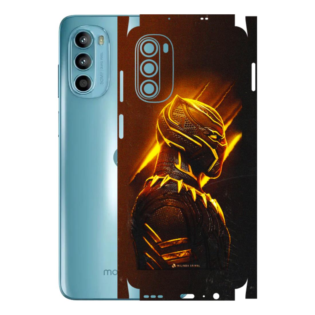 Motorola Phone Skins (All Models) - Gold Black Panther - 3D Embossed Finish (L-181) Motorola Moto G52