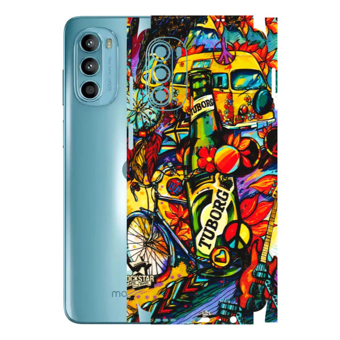 Motorola Phone Skins (All Models) - Cool Beer Bottle - 3D Embossed Finish (L-193) Motorola Moto G52