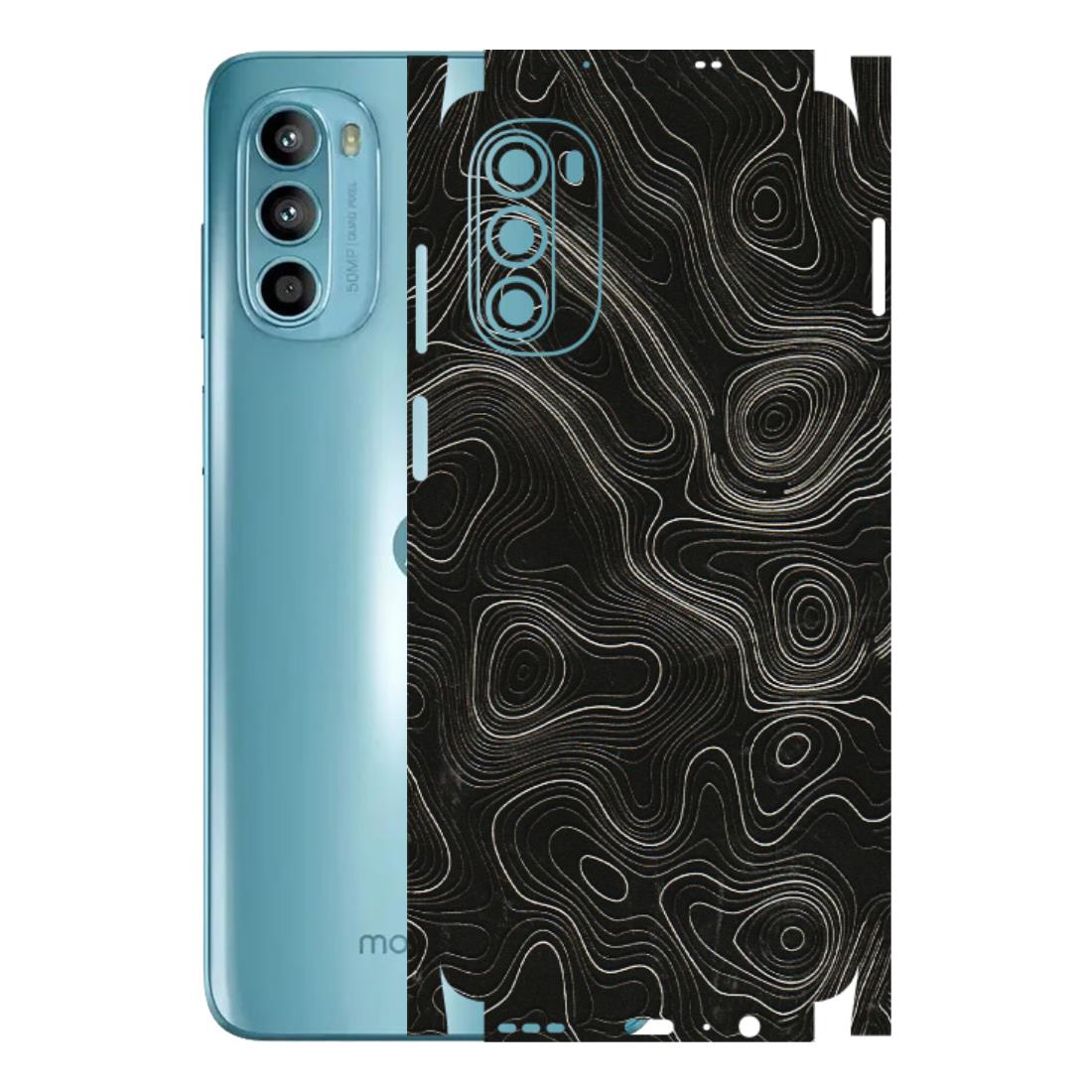 Motorola Phone Skins (All Models) - Black Swirl - 3D Embossed Finish (L-196) Motorola Moto G52