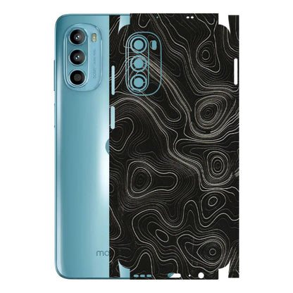 Motorola Phone Skins (All Models) - Black Swirl - 3D Embossed Finish (L-196) Motorola Moto G52