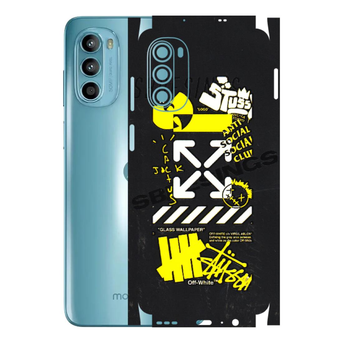 Motorola Phone Skins (All Models) - Anti Social Graffiti - 3D Embossed Finish (L-198) Motorola Moto G52