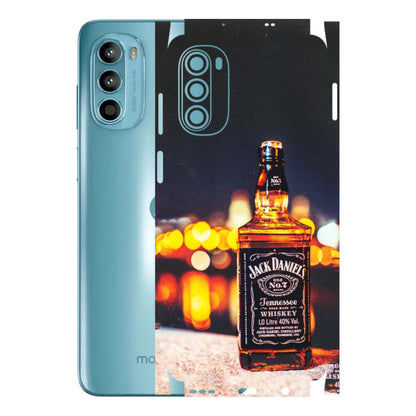 Motorola Phone Skins (All Models) - JD Whiskey Bottle - 3D Embossed Finish (L-20) Motorola Moto G52