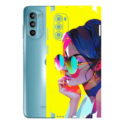 Motorola Phone Skins (All Models) - Bold Stylish Girl - 3D Embossed Finish (L-222) Motorola Moto G52