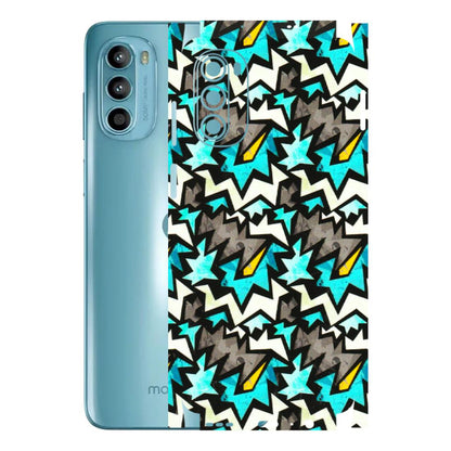 Motorola Phone Skins (All Models) - Funky Zig Zag - 3D Embossed Finish (L-223) Motorola Moto G52
