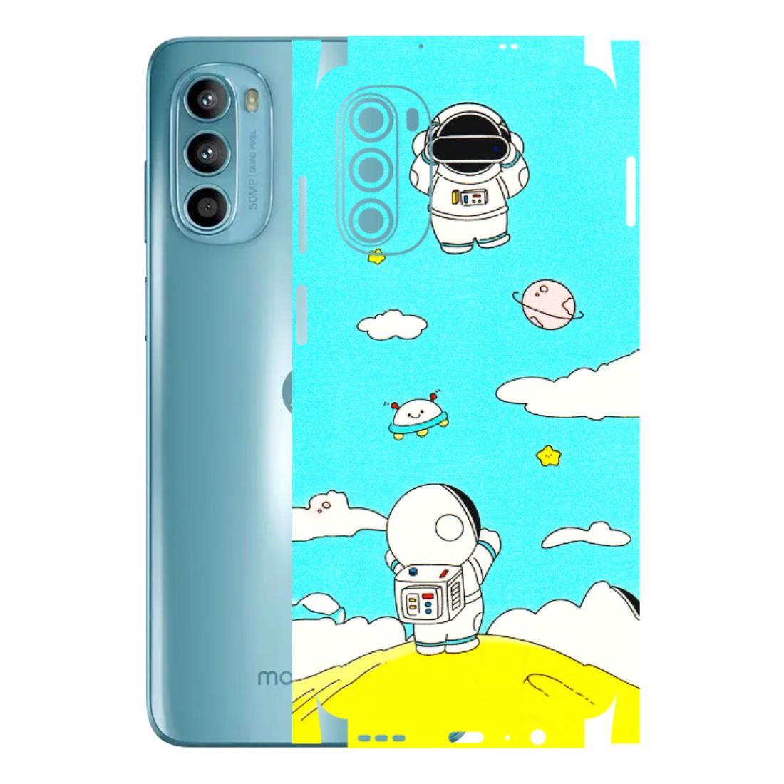 Motorola Phone Skins (All Models) - Blue Skies Astro Float - 3D Embossed Finish (L-230) Motorola Moto G52