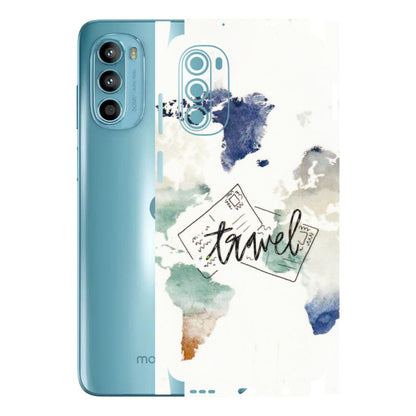Motorola Phone Skins (All Models) - Travel The World - 3D Embossed Finish (L-232) Motorola Moto G52