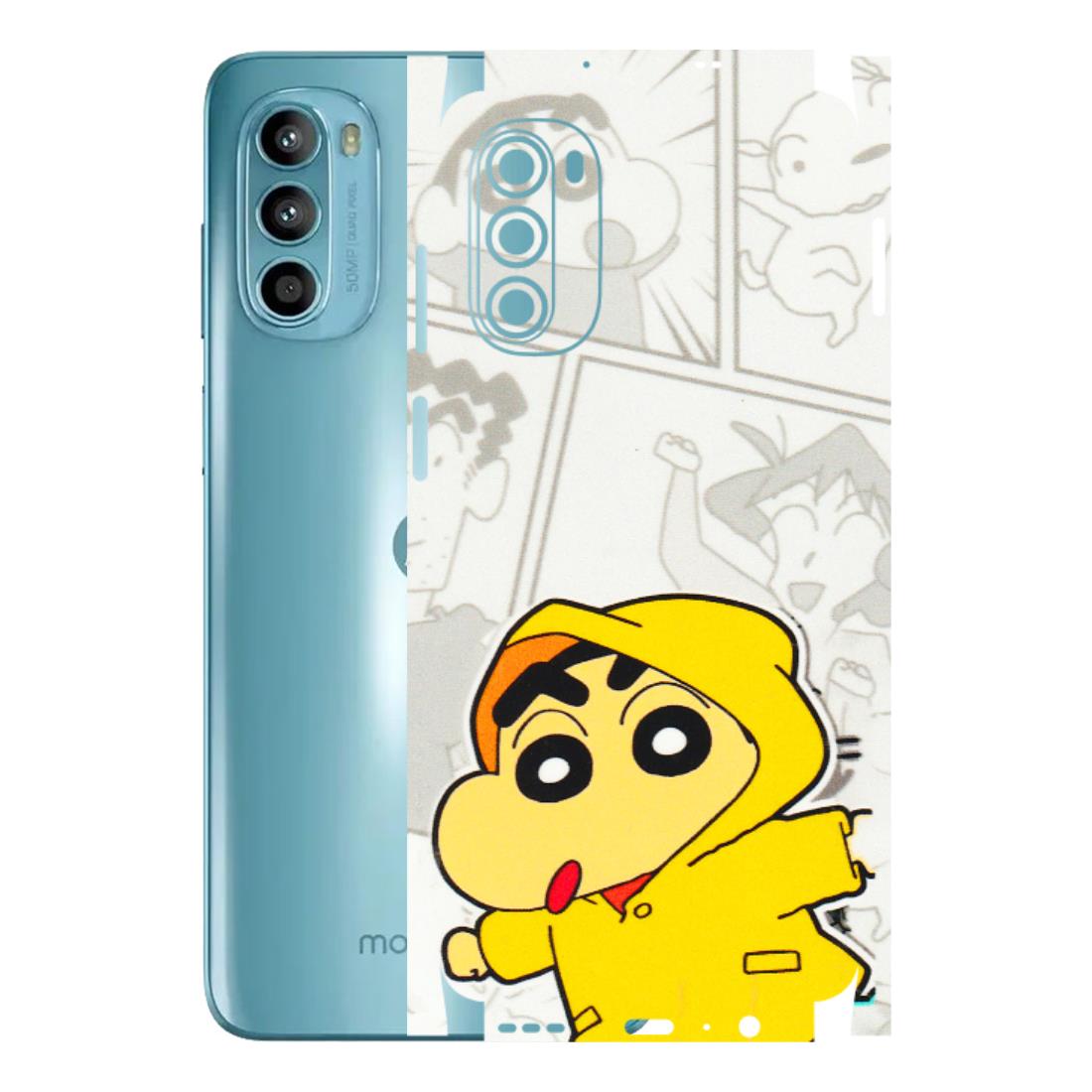 Motorola Phone Skins (All Models) - Yellow Shinchan Comic - 3D Embossed Finish (L-246) Motorola Moto G52