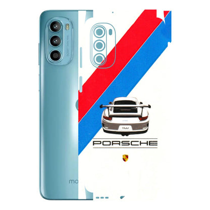 Motorola Phone Skins (All Models) - Porche Car Sober Logo - 3D Embossed Finish (L-248) Motorola Moto G52