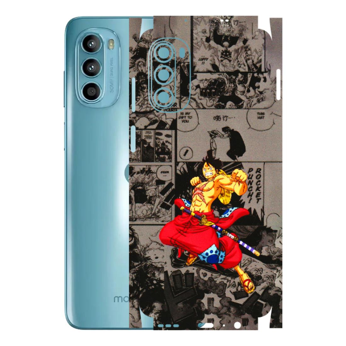 Motorola Phone Skins (All Models) - One Piece Rocket Punch Manga - 3D Embossed Finish (L-25) Motorola Moto G52