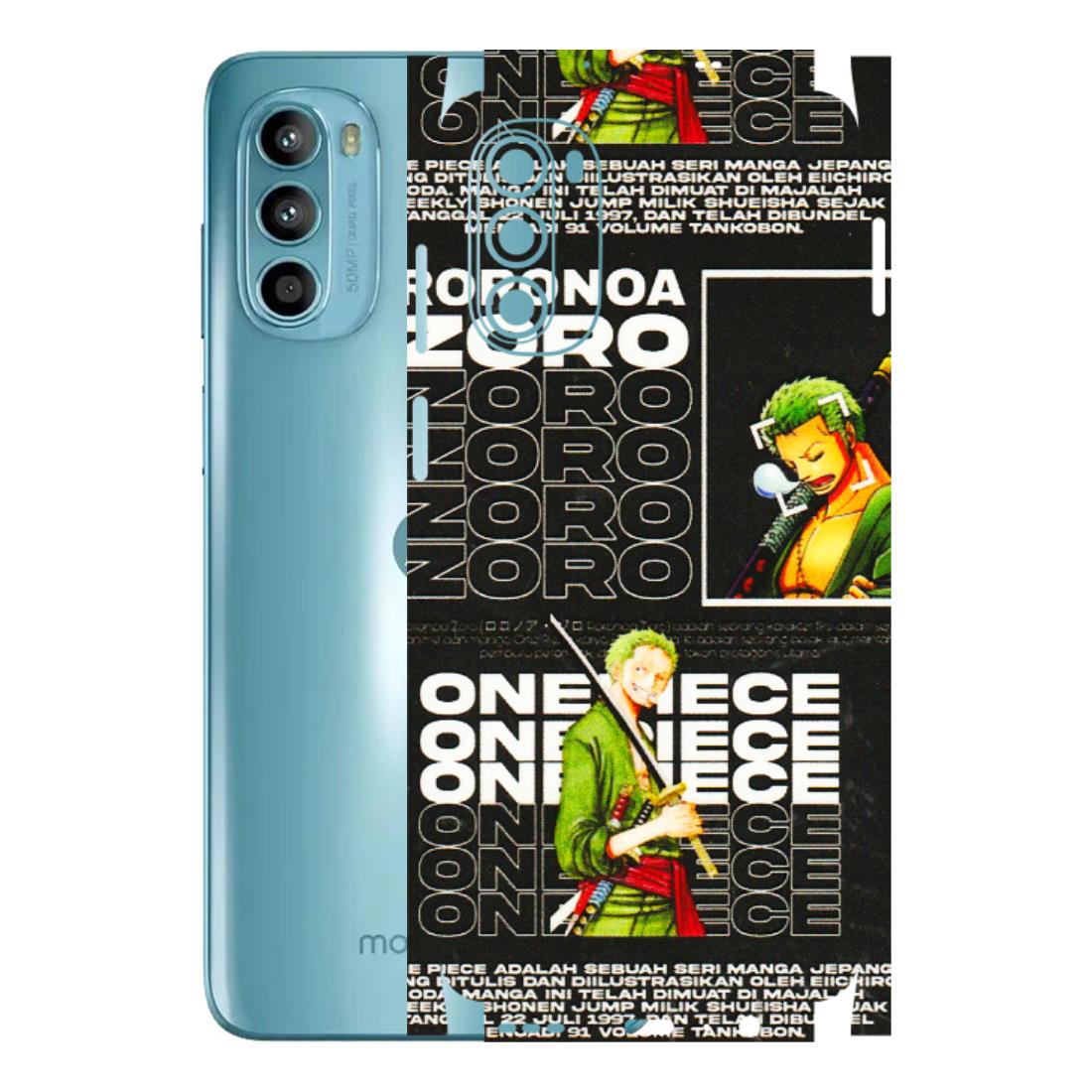 Motorola Phone Skins (All Models) - One Piece Zoro - 3D Embossed Finish (L-250) Motorola Moto G52