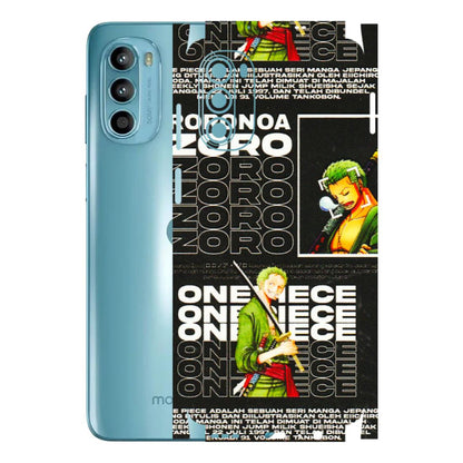 Motorola Phone Skins (All Models) - One Piece Zoro - 3D Embossed Finish (L-250) Motorola Moto G52