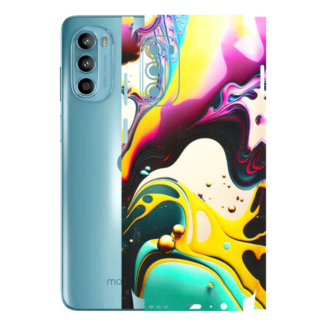 Motorola Phone Skins (All Models) - Multicolor Abstract pattern - 3D Embossed Finish (L-254) Motorola Moto G52