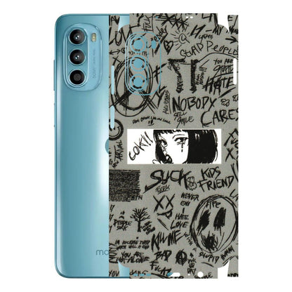 Motorola Phone Skins (All Models) - Never Have Love Anime - 3D Embossed Finish (L-260) Motorola Moto G52