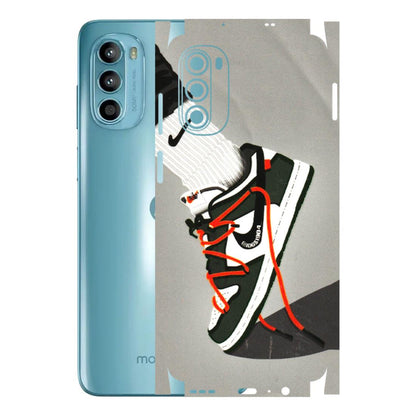 Motorola Phone Skins (All Models) - New Grey Sneaker - 3D Embossed Finish (L-261) Motorola Moto G52
