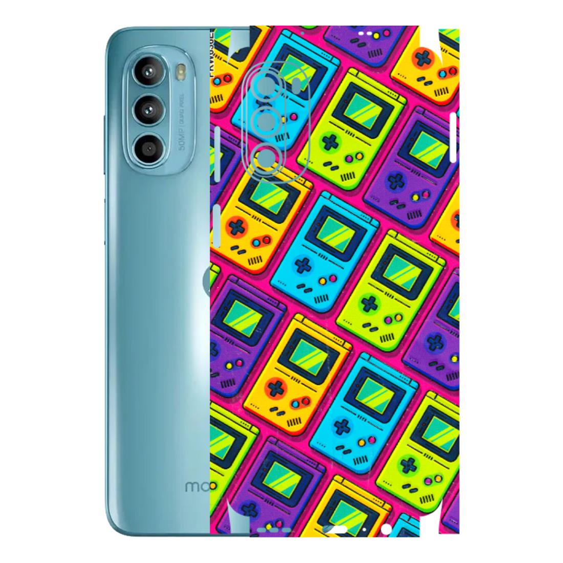 Motorola Phone Skins (All Models) - Gameboy Colourful - 3D Embossed Finish (L-266) Motorola Moto G52