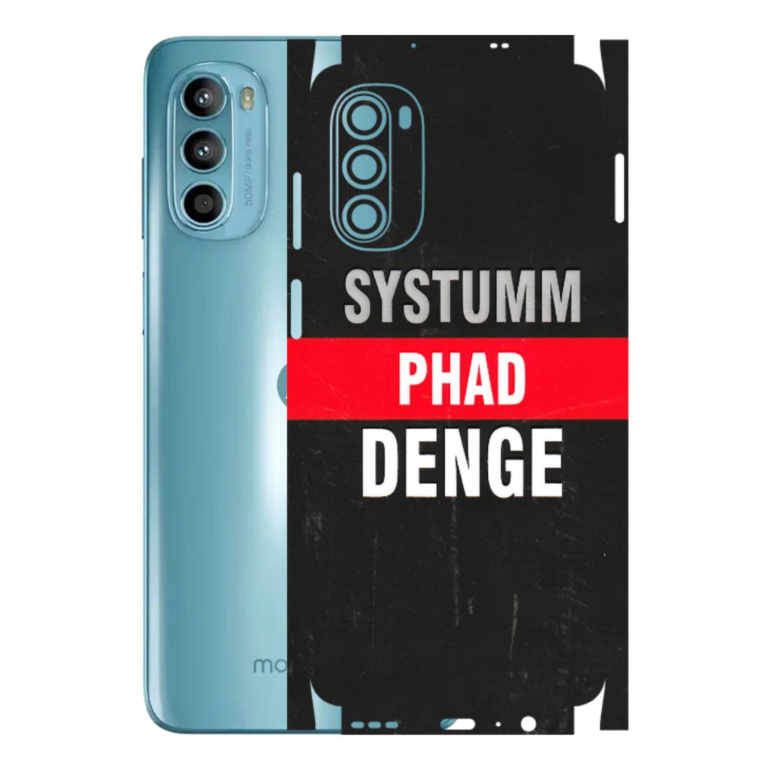 Motorola Phone Skins (All Models) - Systumm Phad Denge - 3D Embossed Finish (L-278) Motorola Moto G52