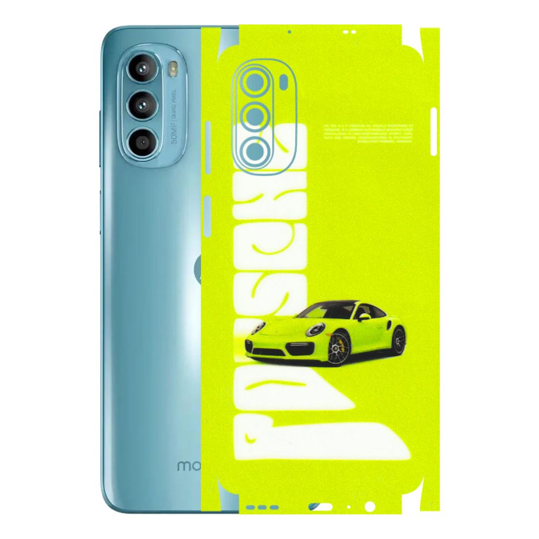 Motorola Phone Skins (All Models) - Lime Green Porche - 3D Embossed Finish (L-30) Motorola Moto G52