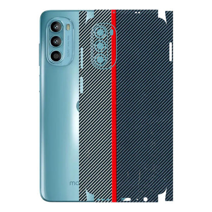 Motorola Phone Skins (All Models) - Blue Sober Lines - 3D Embossed Finish (L-305) Motorola Moto G52