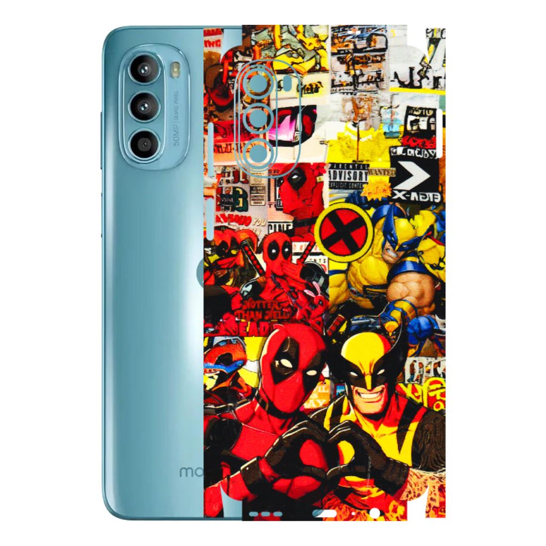 Motorola Phone Skins (All Models) - Spidy Wolverine - 3D Embossed Finish (L-310) Motorola Moto G52