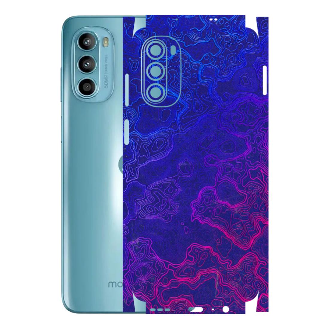 Motorola Phone Skins (All Models) - Purple Ripples Swirl - 3D Embossed Finish (L-314) Motorola Moto G52
