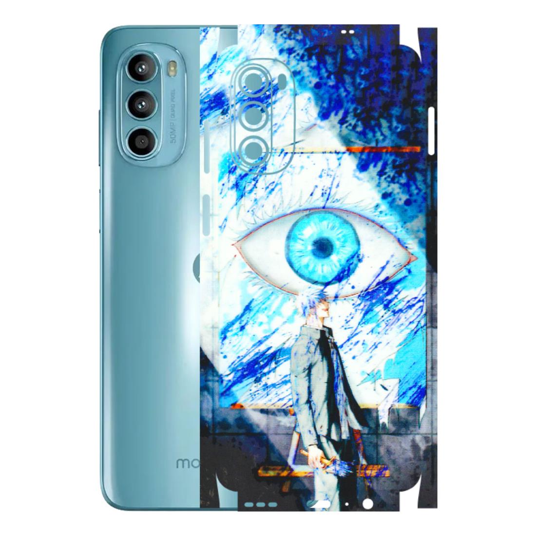 Motorola Phone Skins (All Models) - Anime Sea Blue Eye - 3D Embossed Finish (L-318) Motorola Moto G52