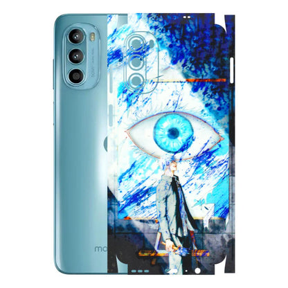 Motorola Phone Skins (All Models) - Anime Sea Blue Eye - 3D Embossed Finish (L-318) Motorola Moto G52