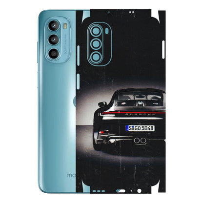 Motorola Phone Skins (All Models) - New Black Porsche GT3 - 3D Embossed Finish (L-327) Motorola Moto G52