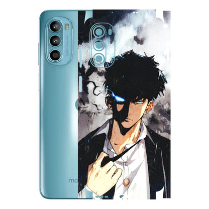 Motorola Phone Skins (All Models) - Sung Jinwoo Manhwa Anime - 3D Embossed Finish (L-328) Motorola Moto G52