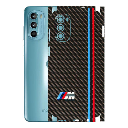 Motorola Phone Skins (All Models) - BM Carbon Fiber Feels - 3D Embossed Finish (L-38) Motorola Moto G52
