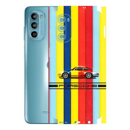 Motorola Phone Skins (All Models) - Multicolour Porche - 3D Embossed Finish (L-39) Motorola Moto G52
