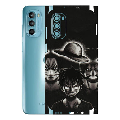 Motorola Phone Skins (All Models) - Black Luffy Hat - 3D Embossed Finish (L-57) Motorola Moto G52