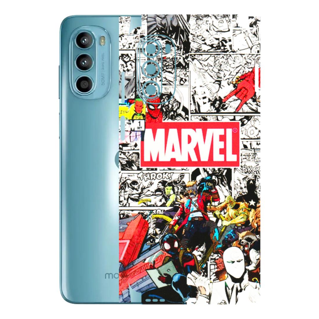 Motorola Phone Skins (All Models) - Marvel Colorful Comic - 3D Embossed Finish (L-64) Motorola Moto G52
