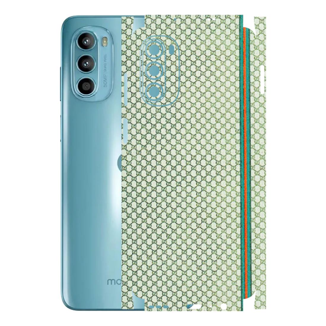 Motorola Phone Skins (All Models) - Gucci Fabric Pattern - 3D Embossed Finish (L-73) Motorola Moto G52